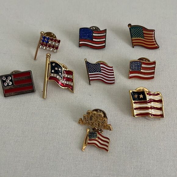Flag Pin Vintage Collection of Different Flags Estate Find - Picture 1 of 13